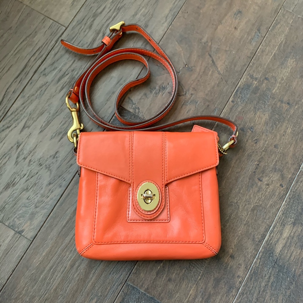 Coach small crossbody coral